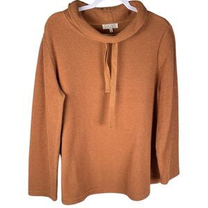 Escape Loop cotton Terry Drawstring Pullover Sweater in Spice Womens Size Medium